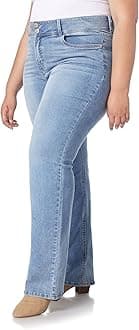 WallFlower Women's Luscious Curvy Bootcut Mid-Rise Insta Stretch Juniors Jeans (Standard and Plus)