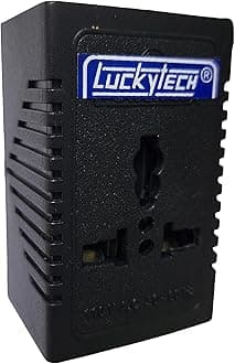 220V to 110V Stepdown Lucky Tech® Voltage Converter 1600W USA to India Universal 3 Pin Input Plug (Wave Form) (1600 Watt)