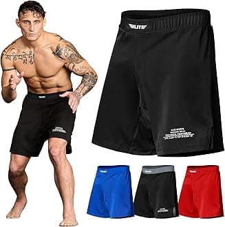 BJJ Shorts for Men No-Gi Jiu Jitsu Grappling, Muay Thai Shorts, Boxing, Kickboxing, MMA Fight Shorts Cage/UFC Training Shorts