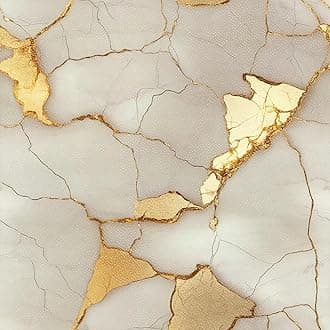 10PCS 12x12 Inch Kintsugi Style Marble Crack Peel and Stick Floor Tiles Removable Self Adhesive Vinyl Flooring Stickers for Entryway Bedroom Accent Decor
