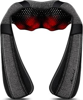 Mirakel Back Massager Neck Massager Heat Massager, Neck and Back Massager, Shiatsu Shoulder Massager Gifts for Neck, Back, Muscle Pain Relief, Pres Idea