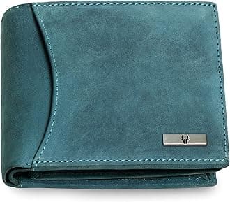 WILDHORNClassic Leather Wallet for Men (Blue Hunter)