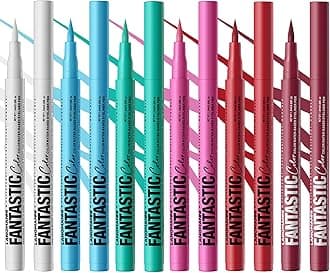 LANGMANNI 4 Colors Matte Liquid Eyeliner Set, Neon Colorful Pigmented With Long-lasting, Smudgeproof & Waterproof Eye Liner Makeup for Bold & Stunning Looks - Gift for Girls(#123456)