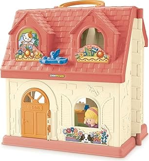 Fisher-Price Little People Toddler Toy Surprise & Sounds Home Musical Playhouse with Figures & Accessories for Pretend Play Kids Ages 1+ Years (Amazon Exclusive)