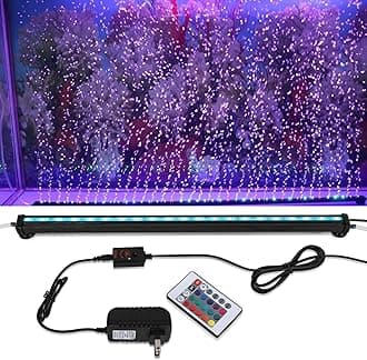 LED Fish Tank Light, 20.4 inch/52cm Aquarium Light kit Underwater Bubble Lights with Remote