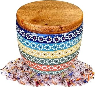 SAL MARINA | Organic Flower Petal Sea Salt 11oz | Kosher Salt - Natural Vegan Gluten Free - Organic Table Salt Seasoning Food