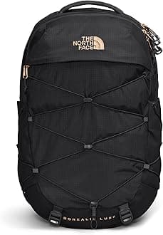 Women's Borealis Luxe Commuter Laptop Backpack, TNF Black/Burnt Coral Metallic-NPF, One Size