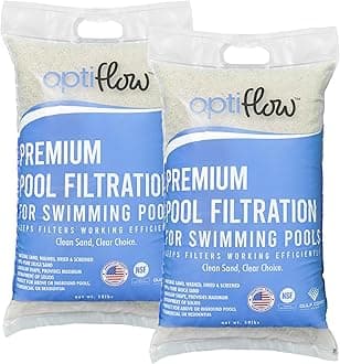2-Pack Pool Filter Sand, Premium Filtration with Pure Silica Formula, 50 Lbs - Swimming Pool System Accessories and Supplies for Cleaning and Maintenance