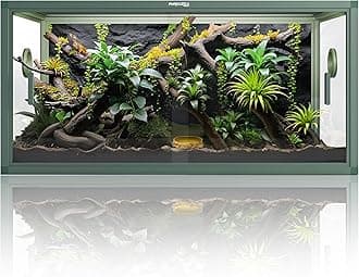 Phailozoo 50 Gallon Reptile Tank, Front Opening Snake Tank for Easy Maintenance, Reptile Enclosure with Top Screen Ventilation 36''x18''x18''