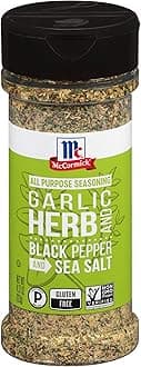 Garlic, Herb and Black Pepper and Sea Salt All Purpose Seasoning, 4.37 oz