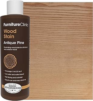 Furniture Clinic Wood Stain (Antique Pine) - Fast Drying, Highly Concentrated and Easy to Apply - Stain for All Wood Indoor or Outdoor - 250ml
