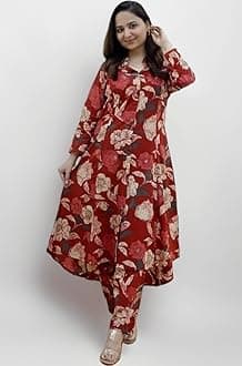 Kurta Sets for Woman | Kurti Set for Woman | Short Kurti for Women Latest | Kurtis | Anarkali Suit for Women | Dress | Ethnic Anarkali Straight Kurta Set with Palazzo Pants | Salwar Suit for Party Outfits