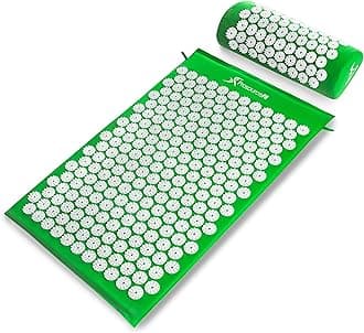 Acupressure Mat and Pillow Set for Back/Neck Pain Relief and Muscle Relaxation