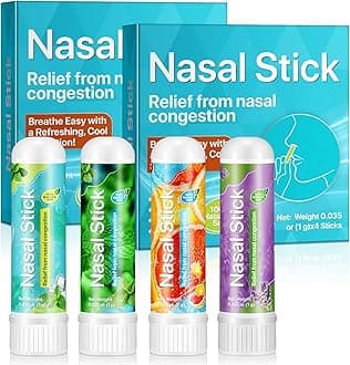 8 Pack Nasal Stick,Nasal Inhaler Stick,Nose Inhaler Boost Energy Set,Inhaler,Sinus & Congestion Relief, Daily Relaxation, Stress Relief, Pure Natural Ingredients
