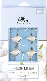 Pan Aromas15-Pack Scented Tealight Candle - Fresh Linen