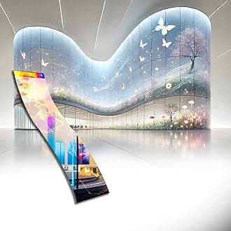 (39.5”x10”) Self-Adhesive P6 LED Flexible Transparent Film Screen for Retail Windows, Storefronts, Glass Doors and Many More for Digital Advertising | Sunlight-Readable Display