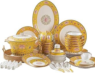Dinner Set Bone China Tableware Set Chinese Ceramic Tableware Bowl and Plate Set for Kitchen Restaurant