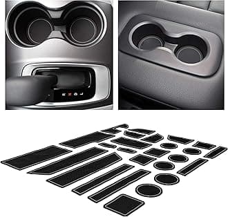 CupHolderHero Fits Honda Ridgeline 2017-2023 Accessories - Premium Custom Non-Slip Anti-Dust Cup Holder Inserts, Center Console Liners, Door Pocket Mats, Interior Protection, 24pc Set, Gray Trim