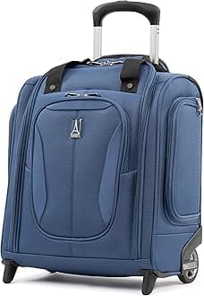 Tourlite Softside 15-Inch Compact Carry-On, Upright 2 Wheel Bag, Lightweight Rolling Underseat, Blue