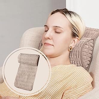 Headrest Memory Pillow, Support Cushions for Neck, Back or Foot for Sofas, Recliners, Office Chairs, Massage Chairs for Neck Pain Relief and Cervical Support(Khaki, 13" Wx2.7 D).