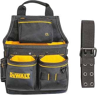 DEWALT Tool Pouch with Belt, 13 Pocket Professional Small Tool Belt Pouch (DWST540201)