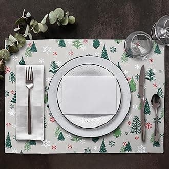 GREEN TREE PRINT PLACEMAT SET OF 6