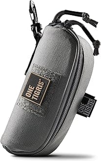 ONETIGRISEyeglasses Hard Case Tactical Molle Zipper Sunglasses Carrying Case 1000D Nylon with Clip