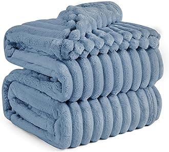 Bedsure GentleSoft King Blanket for Couch - Cozy Soft Blankets for Women, Cute Large Throws for Girls, Ashley Blue, 108x90 Inches