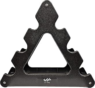 j/fit Dumbbell Set w/Durable Rack | Solid Design | Double Neoprene Coated Workout Weights Non-Chip and Flake | Dumbbells Sets For Gyms, Pilates, MMA, Training, Schools, Rehabilitation Centers