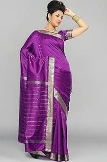 Womens Indian Ethnic Traditional Banarasi Art Silk Saree Sari Wrap Fabric Dress Drape