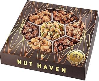Holiday Nuts Gift Basket - Extra Large Assortment of Sweet & Roasted Salted Gourmet Nuts - Food Gift Box for Him, Husband, Christmas, Fathers Day, Mothers Day, Family, Men & Women
