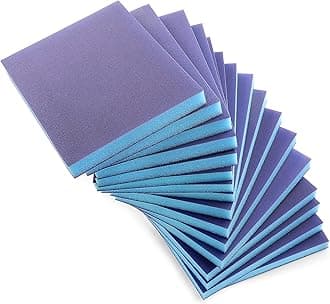16Pcs 280 Grit Sanding Sponge, Sanding Blocks Washable and Reusable, Wet Dry Sandpaper Sponge for Wood Metal Furniture Paint and Drywall