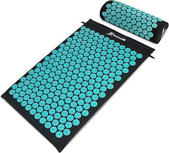 ProsourceFit Acupressure Mat and Pillow Set for Back/Neck Pain Relief and Muscle Relaxation