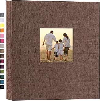 potricher Linen Hardcover Photo Album 4x6 1000 Photos Large Capacity for Family Wedding Anniversary Baby Vacation (Brown, 1000 Pockets)