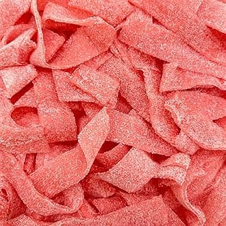 Sour Belts | 8-Ounce Pack | Sour Gummy Candy with Pink Lemonade Flavor | Fruity Candy Belts | Dye Free Candy | Naturally Flavored Sweets for Snacking & Gifting