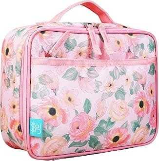 Wildkin JumpOff Jo Insulated Lunch Box – Durable, Reusable for Kids – Floral Watercolor