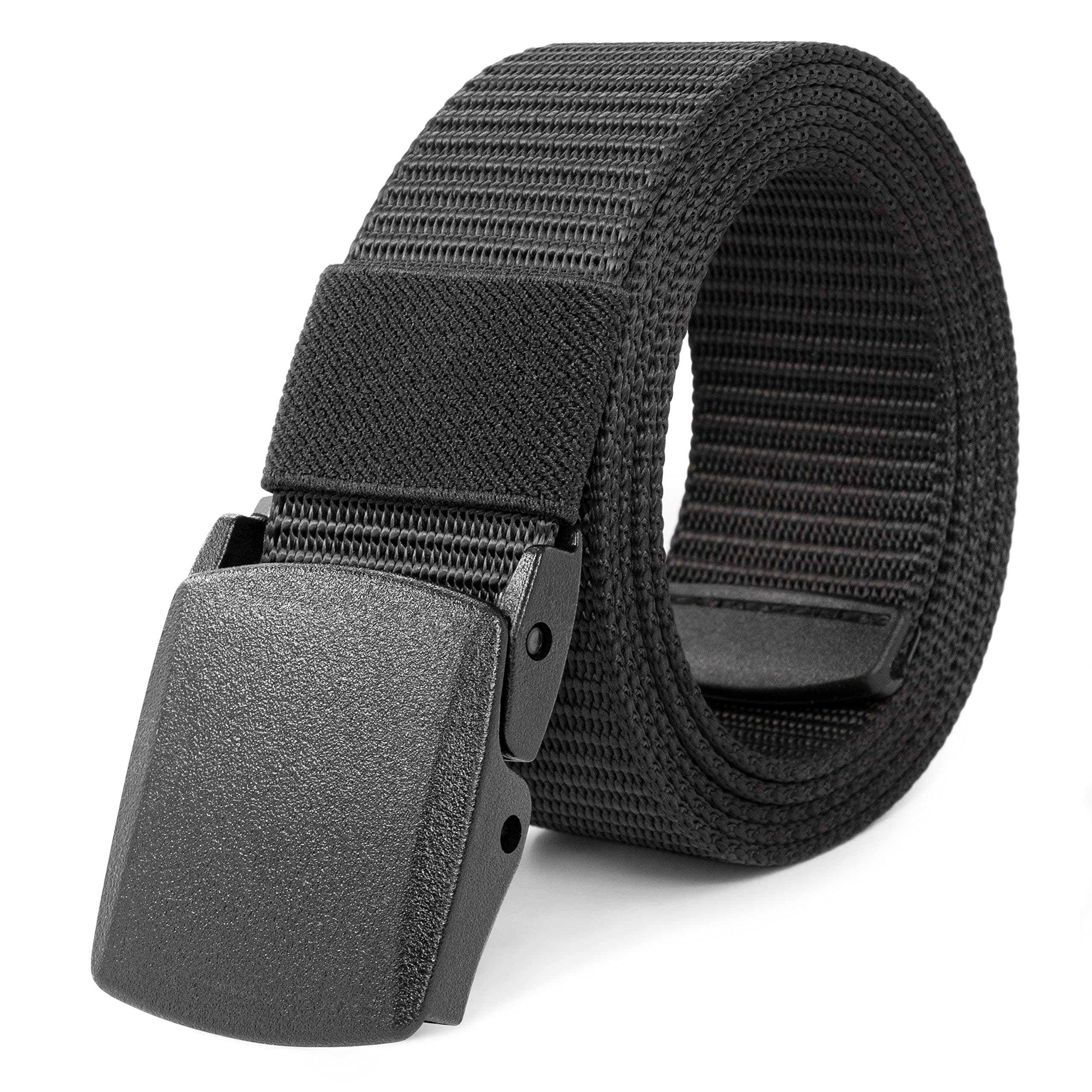 Work Belts for Men,Belts for Men,Adjustable Nylon Fabric Belt,No Metal Buckle, Fast Pass Through the Airport Security,Suitable for Anywhere