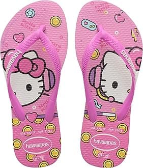 Slim Hello Kitty Comfortable Durable Lightweight Flip Flops Hello Kitty Print Non-Slip Sole Girls