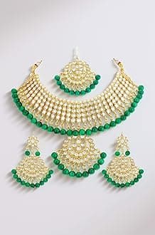 Glorious Kundan Gold Plated Choker Necklace Set for Women