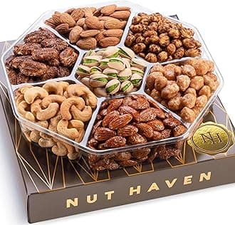 Holiday Christmas Nuts Gift Basket - Assortment Of Sweet & Roasted Salted Gourmet Nuts - Assorted Food Gift Box for Thanksgiving, Fathers Day, Mothers Day, Sympathy, Family, Men & Women