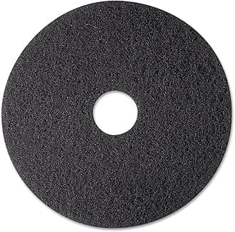 3M Premium Floor Pad 7200, Black, 305 mm | pack of 5 | for wet stripping and for heavy-duty cleaning, also on concrete and industrial floors