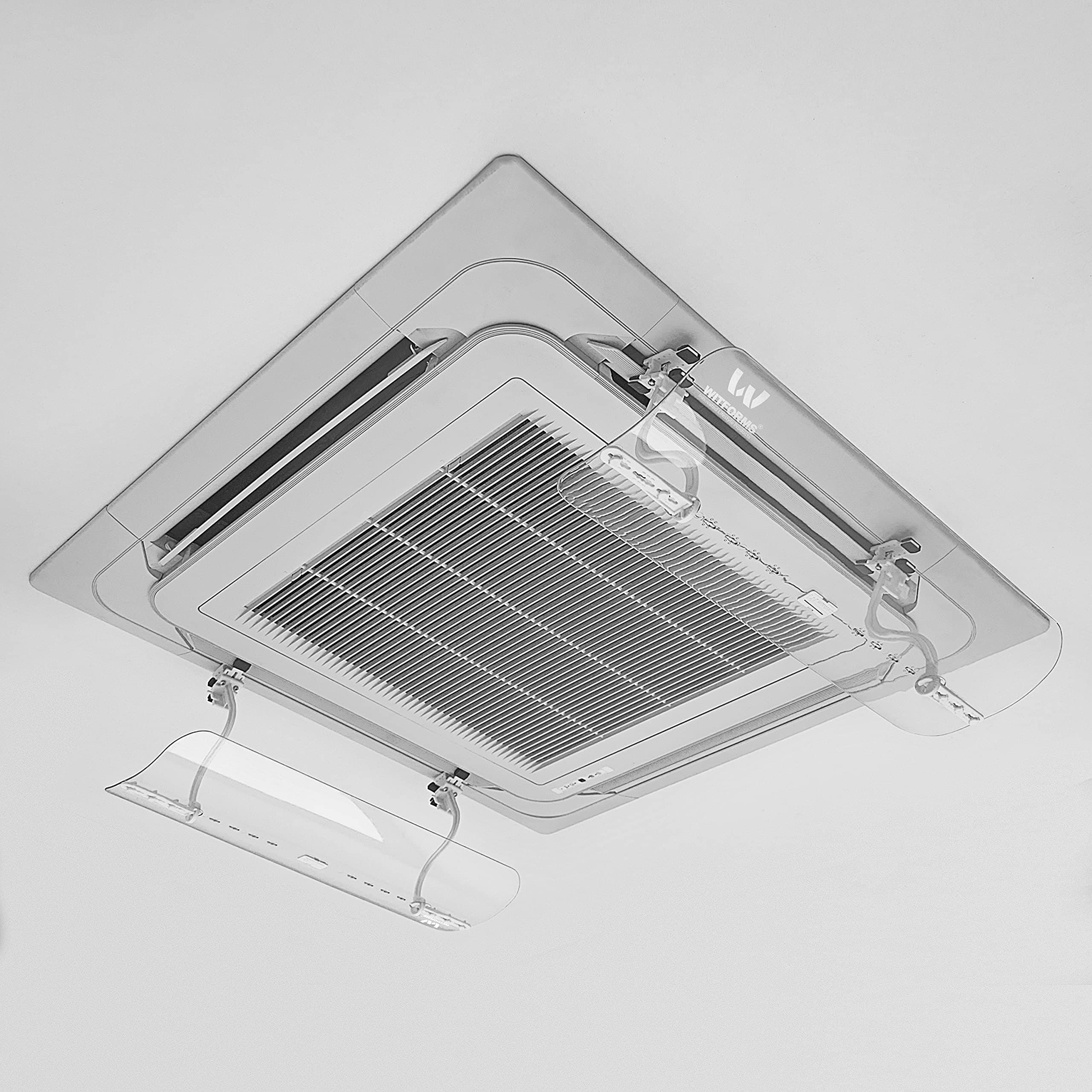 WITFORMS/Cassette - Adjustable AC air Deflector Suitable for Cassette air conditioner's outlets. Enhance Cooling and Heating Circulation, Transparent