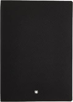 Montblanc Notebook Black Lined #146 Fine Stationery 113294 – Elegant Journal with Leather Binding and Ruled Pages – 1 x (5.9 x 8.2 in.)