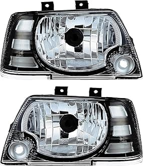 Headlight For Maruti 800 Type 3 (Halogen, Right & Left Both Sides) 2005-2014 Assembly Without Bulbs and Wire Suitable for Maruti 800 Type 3 Car