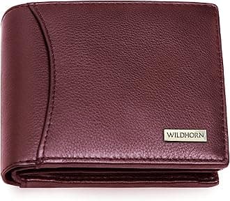 WildHorn Rfid Protected Leather Wallet For Men, Maroon