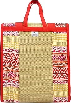 Home Tex Life Kora Grass Cushion Sleep Healthy, Easy Portable and Folding Mat (Deep West,2 X 6 Ft,20 Mm Thickness)