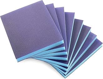 8Pcs 280 Grit Sanding Sponge, Jamiikury Sanding Blocks Washable and Reusable, Wet Dry Sandpaper Sponge for Wood Metal Furniture Paint and Drywall