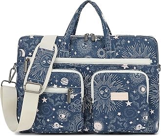 Canvaslove Muti-Pockets Laptop Sleeve Case Bag,Rebound Bubble Cushioned Laptop Shoulder Bag Fits Laptop 15.6 inch-16 inch (Sol de Mayo)
