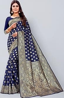 Sugathari Women's Banarasi Saree Pure Kanjivaram Silk Saree Soft new ladies 2023 Design Wear Pattu Sarees Latest Cotton Party Sari collections With Blouse Piece for Wedding sadi (PARI S-1 MAROON)