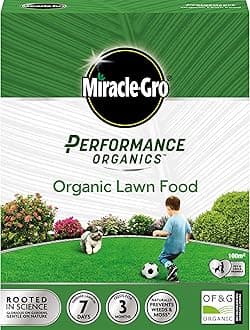 Miracle Gro Performance Organics Lawn Food, 100 m2 Coverage, 2.7 kg (Bee, Pet & Child Friendly)